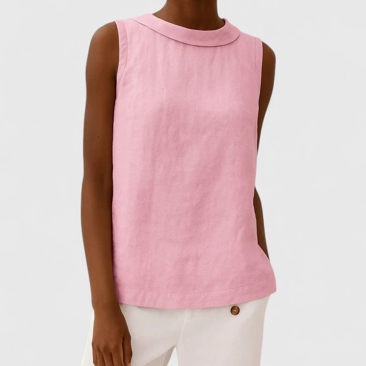 Anastine | Elegant Roll Collar Knit Top