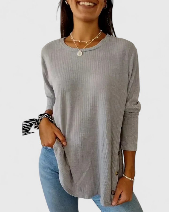 Megan™ | Elegant Crew Neck Top