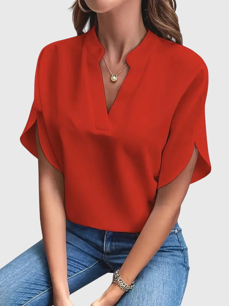 Beatrix™ | Soft Elegant V-Neck Shirt