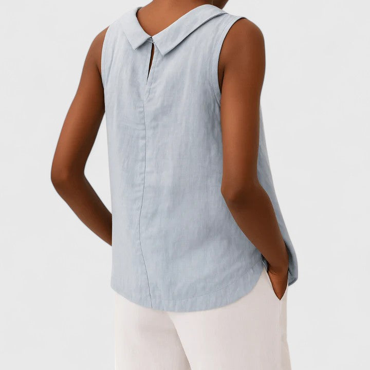 Anastine | Elegant Roll Collar Knit Top