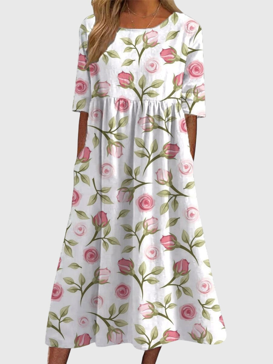 Djala™ | Flattering Slim Fit Midi Dress